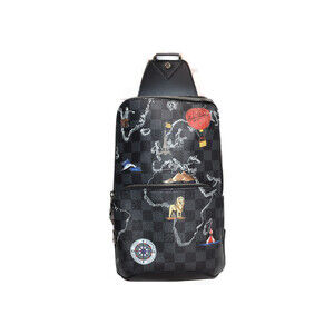 Louis Vuitton Avenue Sling Bag Graphite Black Textile Dark Gray Body Bag